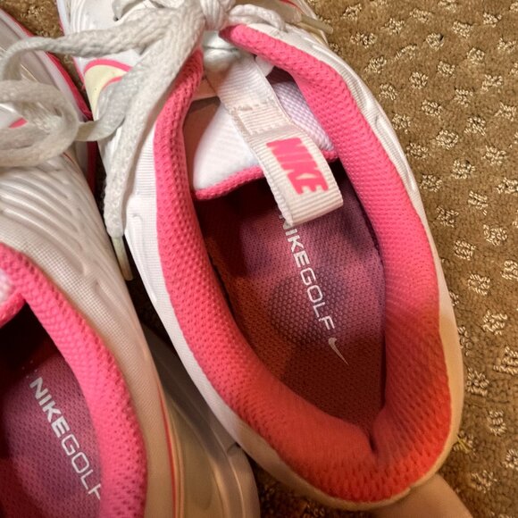 Nike Explorer 2 Size 10 Golf Shoes White Pink Spikeless Womens Golf AA1846-100 - Picture 8 of 9